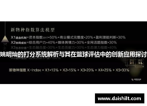姚明灿的打分系统解析与其在篮球评估中的创新应用探讨